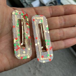 Paparazzi Colorful Set of 2 Barrettes Slide-In Hair Clip Cue The Sparklers